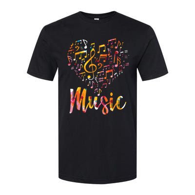 Musician Gift Musical Instrument Music Notes Treble Clef Softstyle CVC T-Shirt