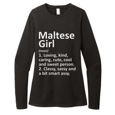 MALTESE GIRL MALTA Gift Funny Country Home Roots Descent Womens CVC Long Sleeve Shirt