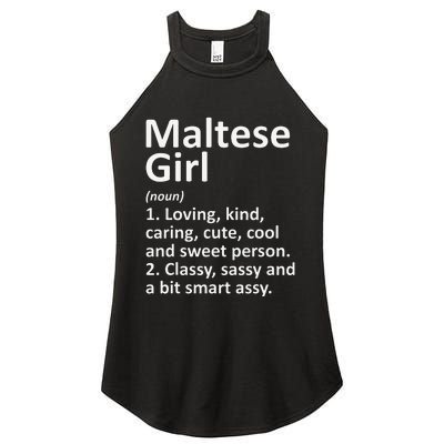 MALTESE GIRL MALTA Gift Funny Country Home Roots Descent Women’s Perfect Tri Rocker Tank