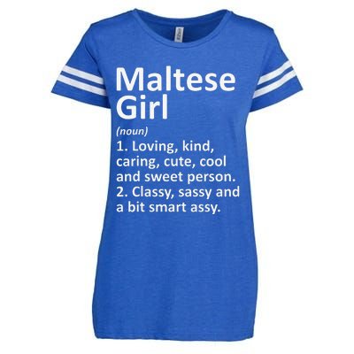 MALTESE GIRL MALTA Gift Funny Country Home Roots Descent Enza Ladies Jersey Football T-Shirt