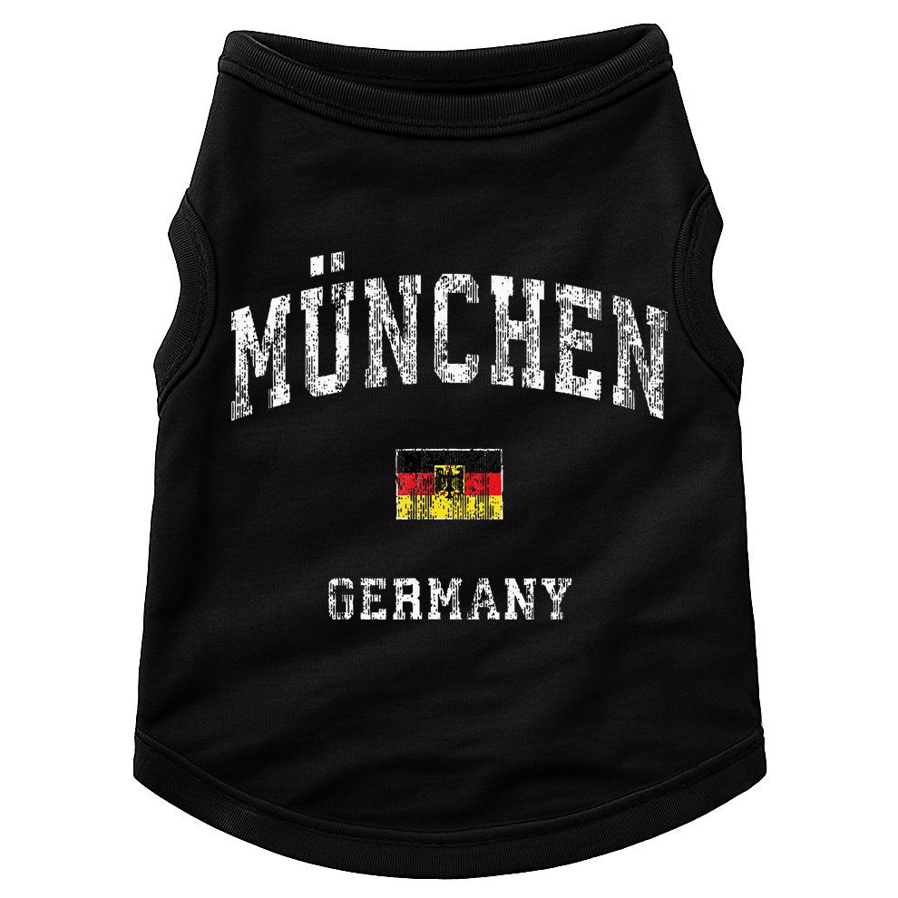 Munich Germany Munchen Vintage Athletic Sports Design Doggie Tank
