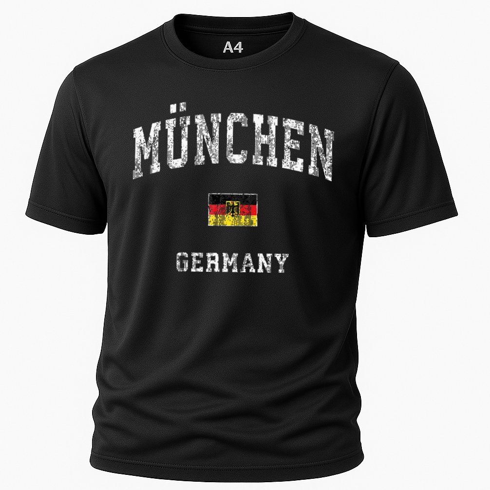 Munich Germany Munchen Vintage Athletic Sports Design Cooling Performance Crew T-Shirt