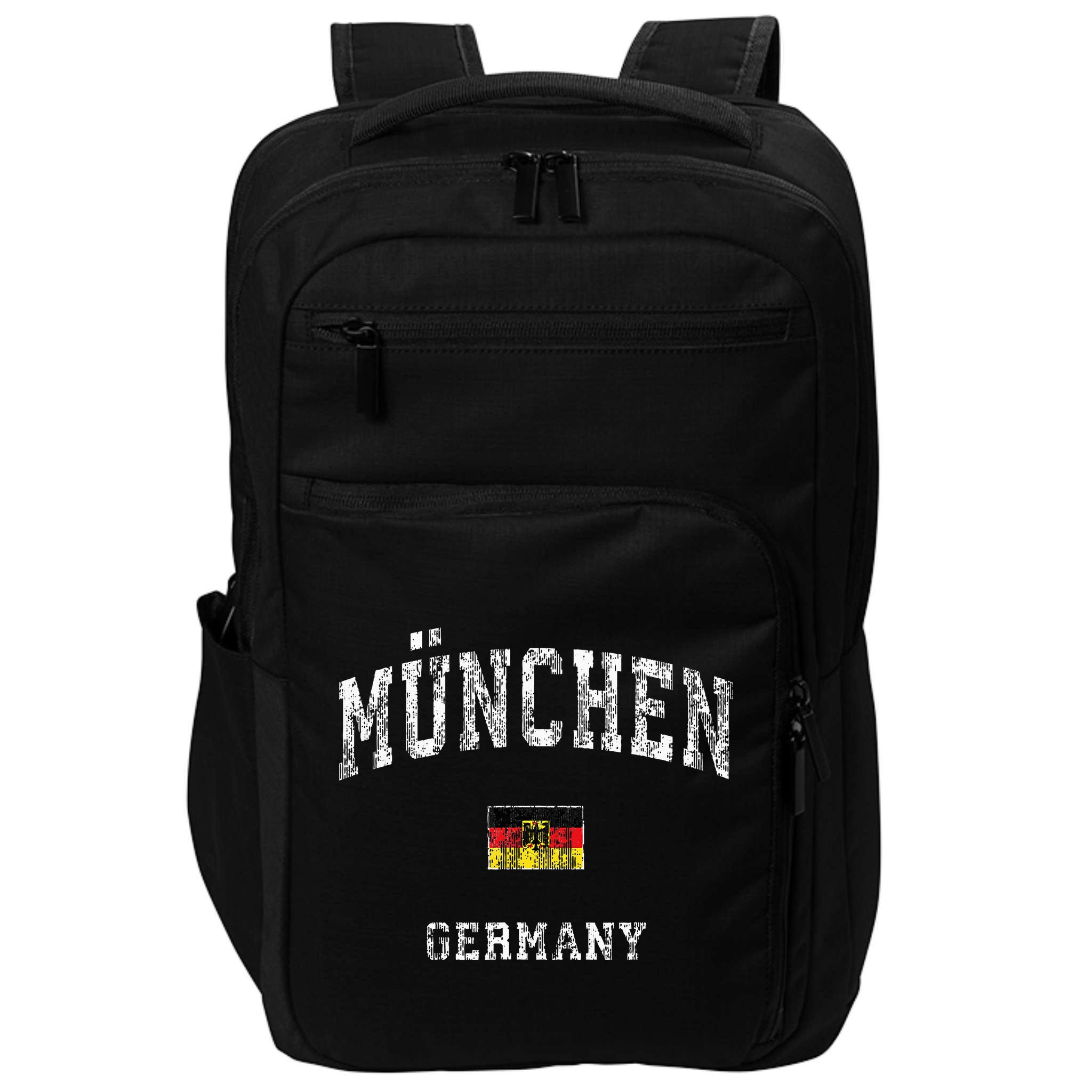 Munich Germany Munchen Vintage Athletic Sports Design Impact Tech Backpack