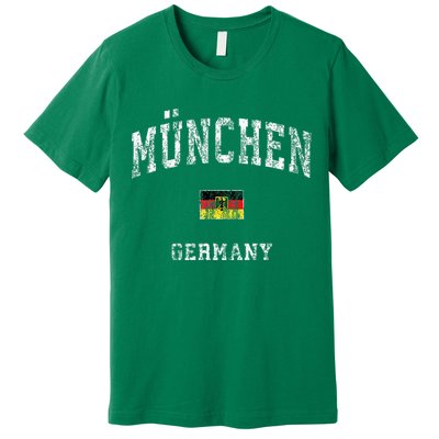 Munich Germany Munchen Vintage Athletic Sports Design Premium T-Shirt