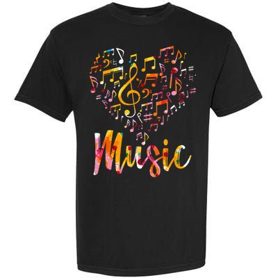 Musician Gift Musical Instrument Music Notes Treble Clef Garment-Dyed Heavyweight T-Shirt