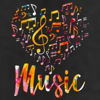 Musician Gift Musical Instrument Music Notes Treble Clef 7 Panel Mesh Trucker Snapback Hat