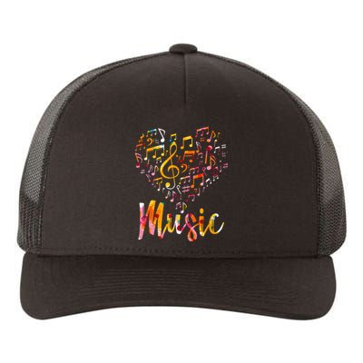 Musician Gift Musical Instrument Music Notes Treble Clef Yupoong Adult 5-Panel Trucker Hat