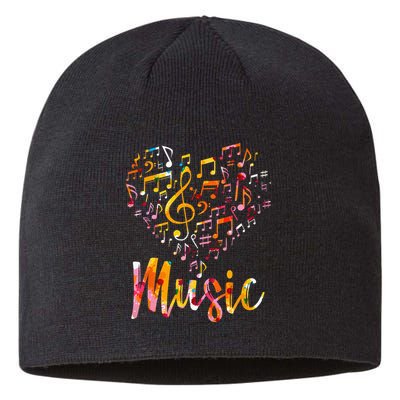 Musician Gift Musical Instrument Music Notes Treble Clef Sustainable Beanie