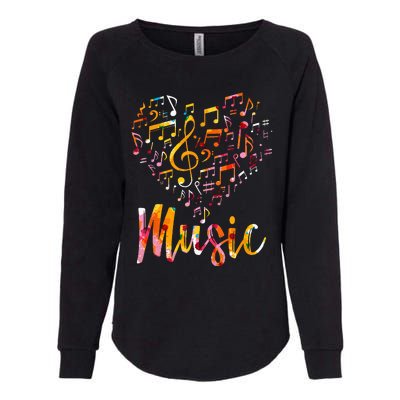 Musician Gift Musical Instrument Music Notes Treble Clef Womens California Wash Sweatshirt