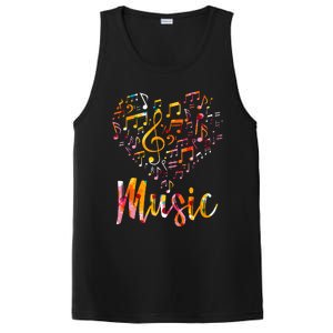 Musician Gift Musical Instrument Music Notes Treble Clef PosiCharge Competitor Tank