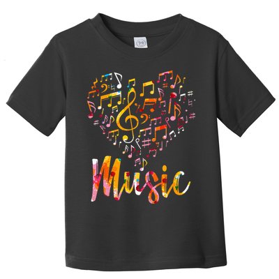 Musician Gift Musical Instrument Music Notes Treble Clef Toddler T-Shirt
