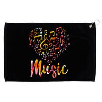 Musician Gift Musical Instrument Music Notes Treble Clef Grommeted Golf Towel