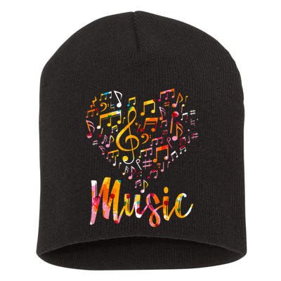 Musician Gift Musical Instrument Music Notes Treble Clef Short Acrylic Beanie