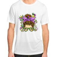 Mardi Gras Messy Bun Costume Party Gift Adult ChromaSoft Performance T-Shirt