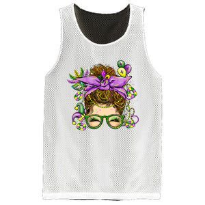 Mardi Gras Messy Bun Costume Party Gift Mesh Reversible Basketball Jersey Tank