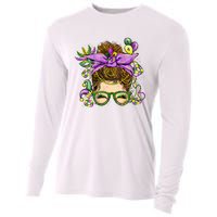 Mardi Gras Messy Bun Costume Party Gift Cooling Performance Long Sleeve Crew