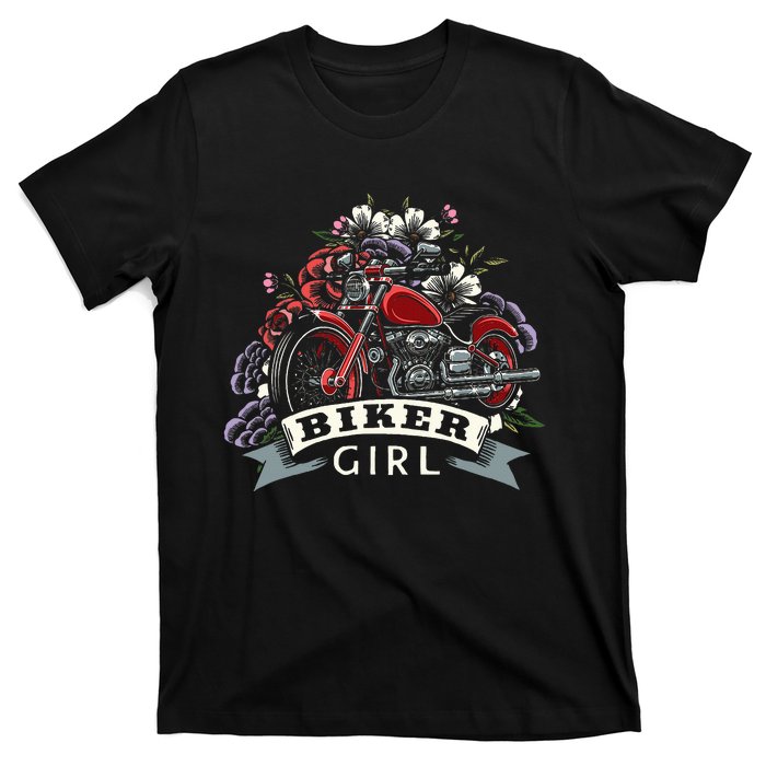 Motorcycle Girl Motorbike Motorcyclist Biker Girl T-Shirt