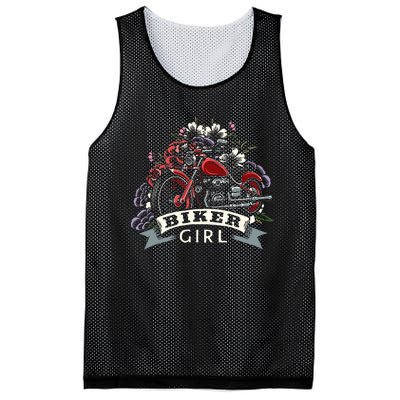 Motorcycle Girl Motorbike Motorcyclist Biker Girl Mesh Reversible Basketball Jersey Tank