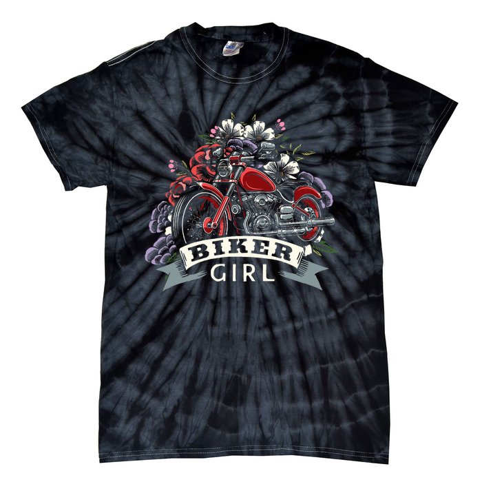 Motorcycle Girl Motorbike Motorcyclist Biker Girl Tie-Dye T-Shirt