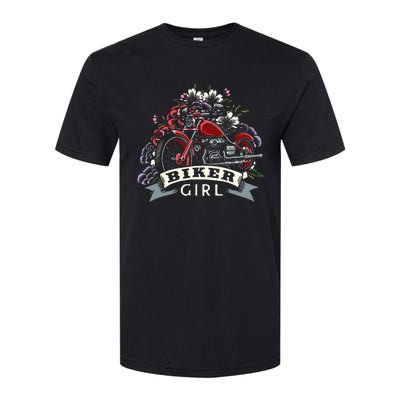 Motorcycle Girl Motorbike Motorcyclist Biker Girl Softstyle CVC T-Shirt