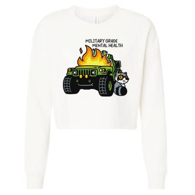 Military Grade Mental Health Cropped Pullover Crew