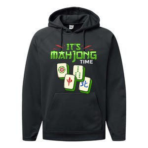 Mahjong Game Mah Jongg Online Player Tile Performance Fleece Hoodie