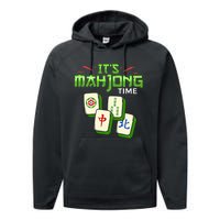 Mahjong Game Mah Jongg Online Player Tile Performance Fleece Hoodie