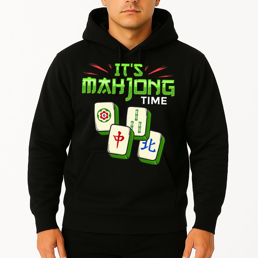 Mahjong Game Mah Jongg Online Player Tile Hoodie