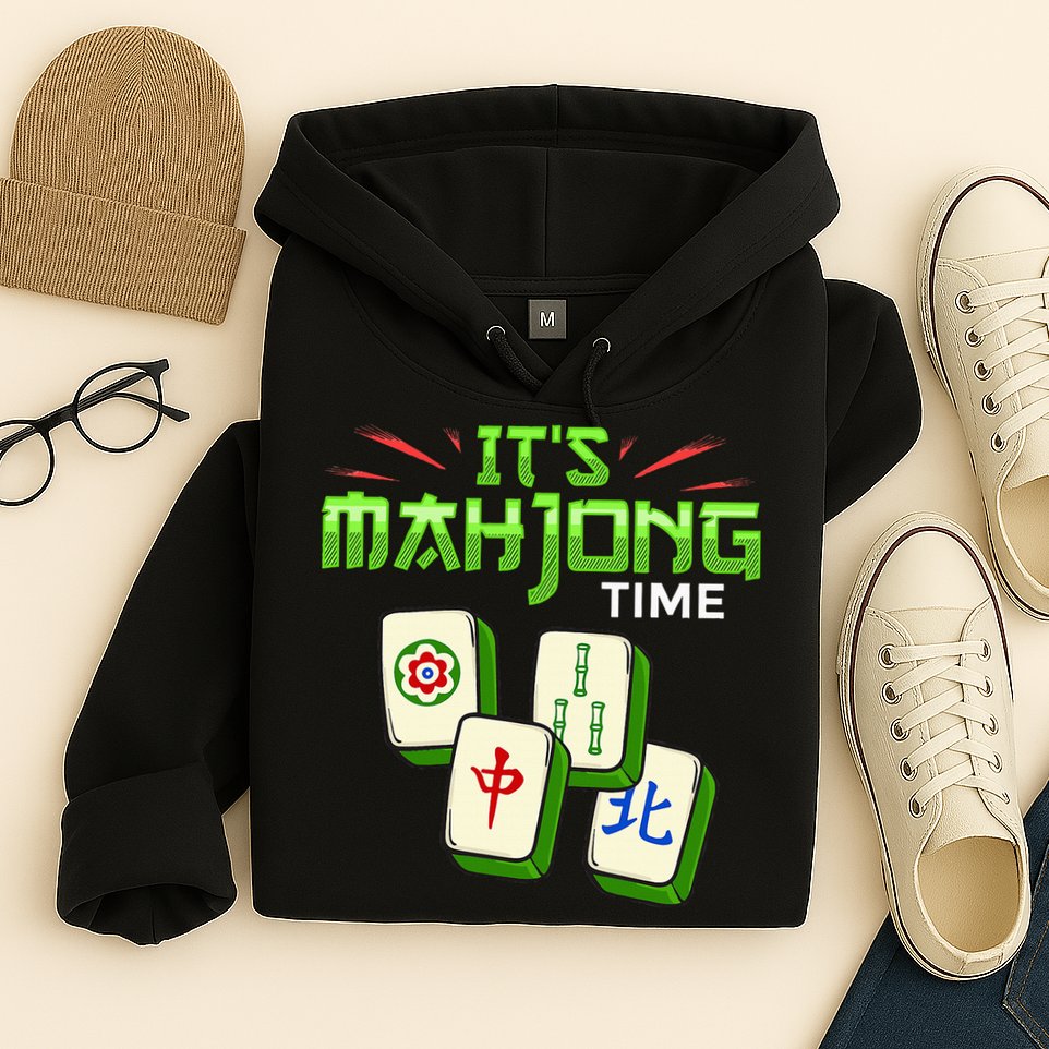 Mahjong Game Mah Jongg Online Player Tile Hoodie