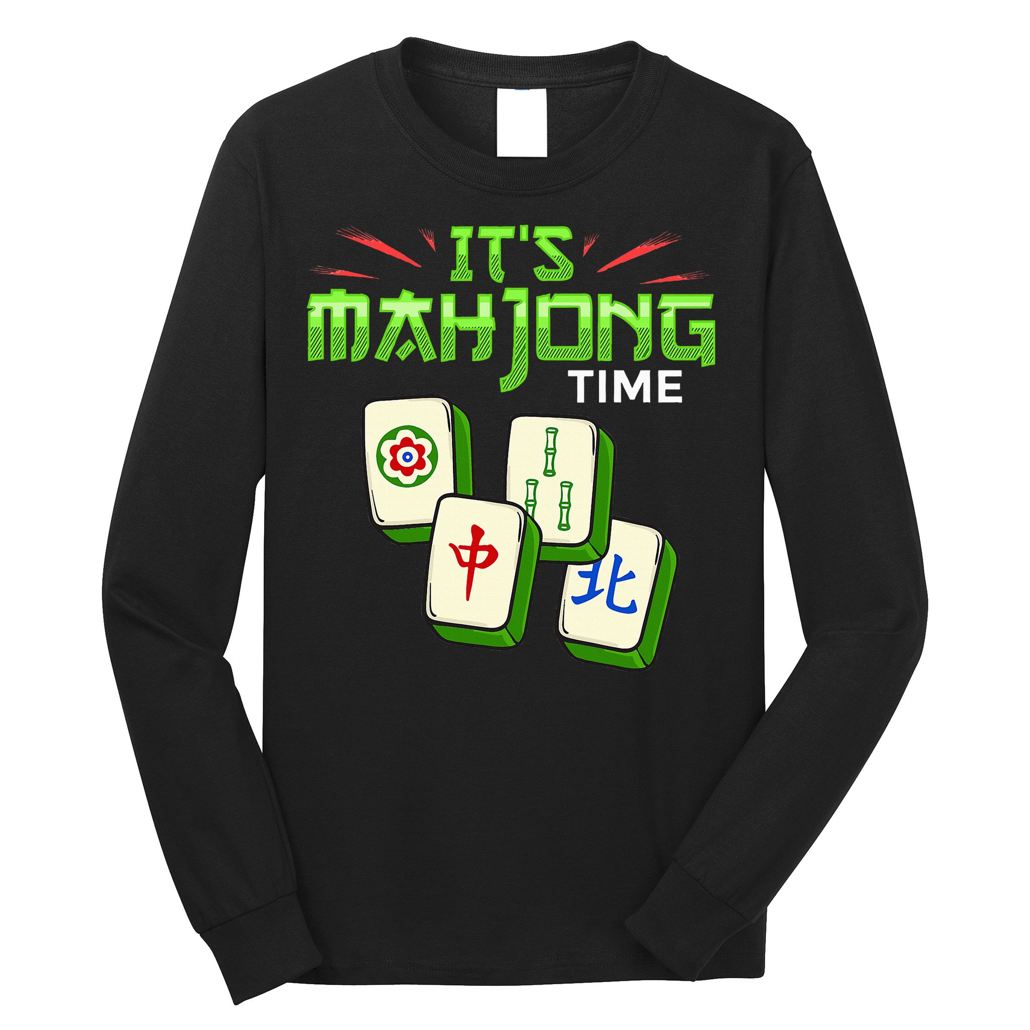 Mahjong Game Mah Jongg Online Player Tile Long Sleeve Shirt