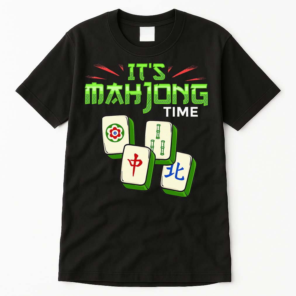 Mahjong Game Mah Jongg Online Player Tile Tall T-Shirt