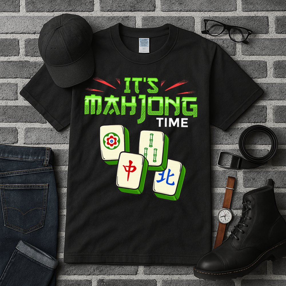 Mahjong Game Mah Jongg Online Player Tile Tall T-Shirt