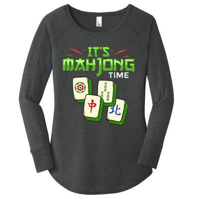 Mahjong Game Mah Jongg Online Player Tile Women's Perfect Tri Tunic Long Sleeve Shirt