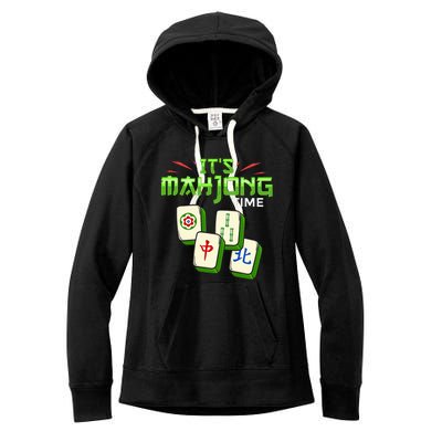 Mahjong Game Mah Jongg Online Player Tile Women's Fleece Hoodie