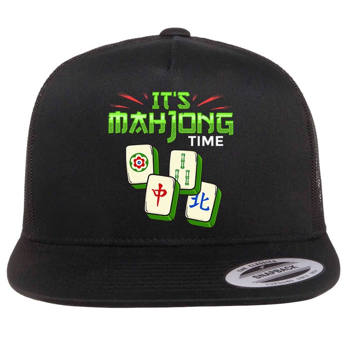 Mahjong Game Mah Jongg Online Player Tile Flat Bill Trucker Hat
