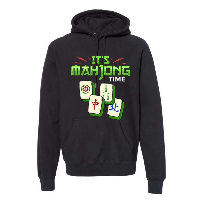 Mahjong Game Mah Jongg Online Player Tile Premium Hoodie