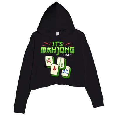 Mahjong Game Mah Jongg Online Player Tile Crop Fleece Hoodie