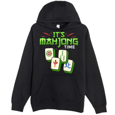 Mahjong Game Mah Jongg Online Player Tile Premium Pullover Hoodie
