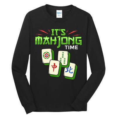 Mahjong Game Mah Jongg Online Player Tile Tall Long Sleeve T-Shirt