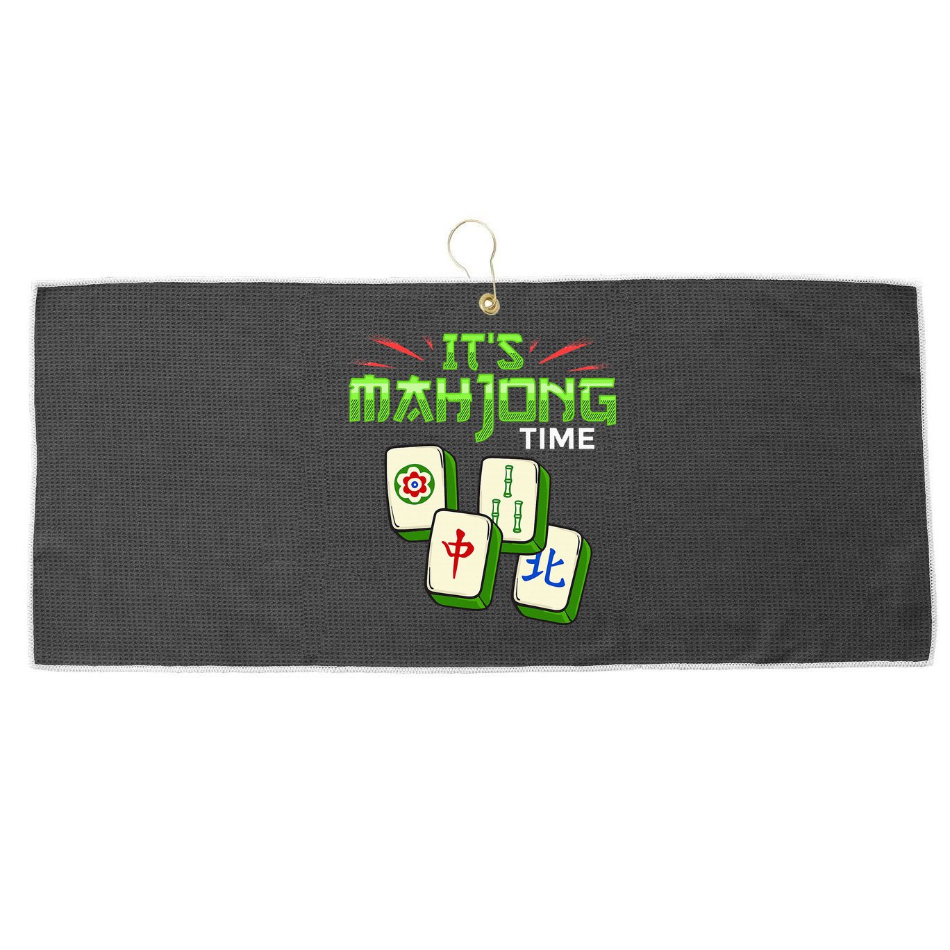 Mahjong Game Mah Jongg Online Player Tile Large Microfiber Waffle Golf Towel