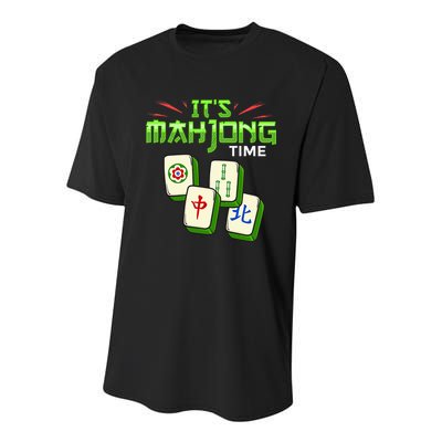 Mahjong Game Mah Jongg Online Player Tile Youth Performance Sprint T-Shirt