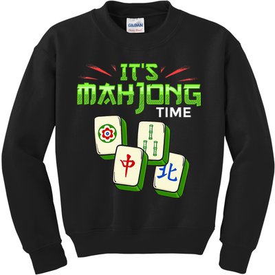 Mahjong Game Mah Jongg Online Player Tile Kids Sweatshirt