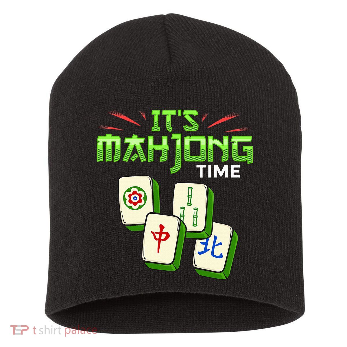 Mahjong Game Mah Jongg Online Player Tile Short Acrylic Beanie