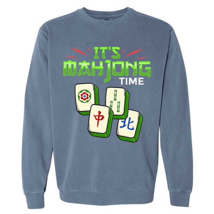 Mahjong Game Mah Jongg Online Player Tile Garment-Dyed Sweatshirt