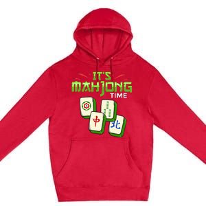 Mahjong Game Mah Jongg Online Player Tile Premium Pullover Hoodie