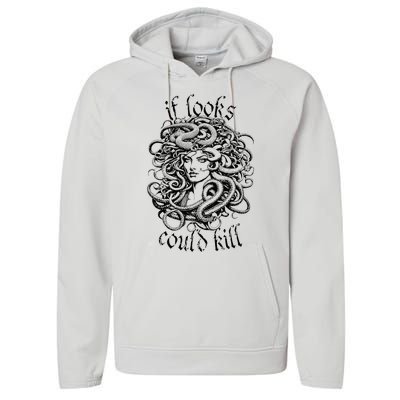 Medusa Greek Mythology Gorgon Pun Performance Fleece Hoodie