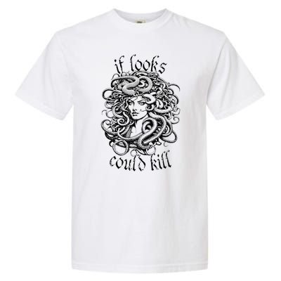 Medusa Greek Mythology Gorgon Pun Garment-Dyed Heavyweight T-Shirt