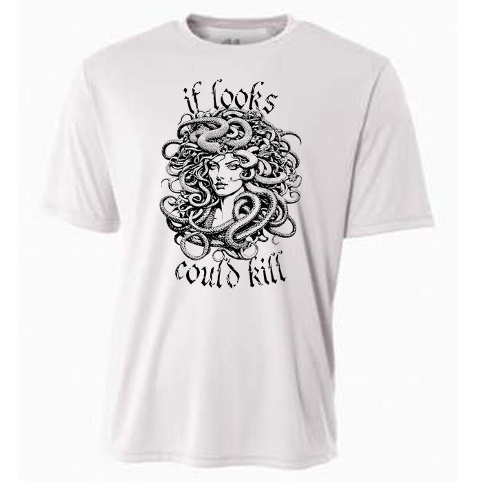 Medusa Greek Mythology Gorgon Pun Cooling Performance Crew T-Shirt