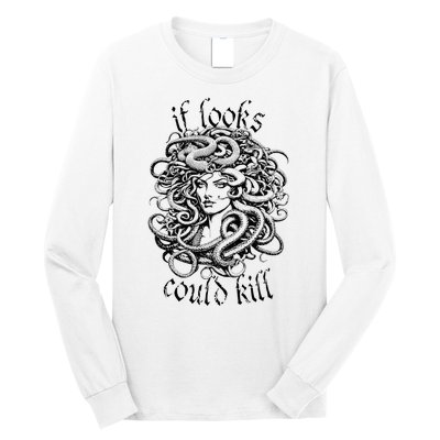 Medusa Greek Mythology Gorgon Pun Long Sleeve Shirt