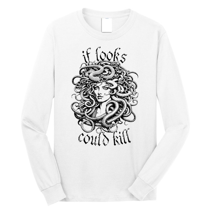 Medusa Greek Mythology Gorgon Pun Long Sleeve Shirt